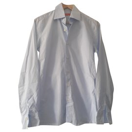 Camisa Slim de Algodón Christian Lacroix Azul Claro