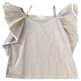 Top in cotone beige Chloé