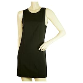 Canotta Dondup Mini in viscosa nera senza maniche LBD Abito taglia L