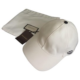 Berretto Gucci Bianco in Cotone
