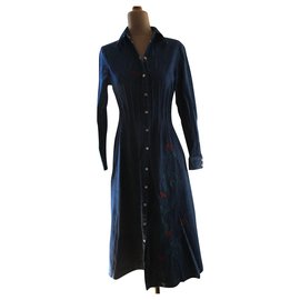 Armand Ventilo Vestido de jeans, bordado, taille 36.