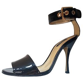 Sandali con tacco Dolce & Gabbana in vernice nera