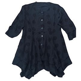 Autre Marque GRIZAS Asymmetrisches Kleid aus Baumwolle und blauem Leinen XL