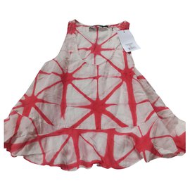 Top de algodón Antik Batik Rosa Blanco