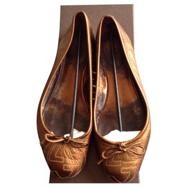 Gucci Ballerine in pelle bronzo