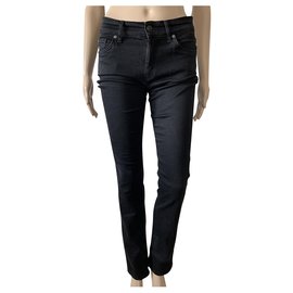 Vaqueros de pierna recta 7 For All Mankind negros