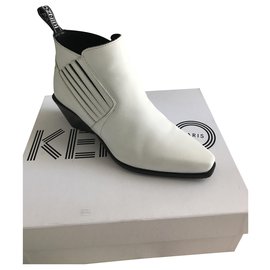 Stivaletti Kenzo in pelle bianca
