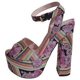 Giambattista Valli Giamba floral cloth sandals