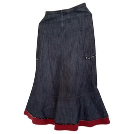 Marithé et François Girbaud Meerjungfrauenrock aus Denim