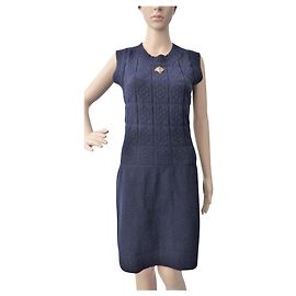 Chanel Paris-Shanghai Kamelien Strickkleid aus Wolle