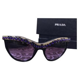 Occhiali da sole Prada Animalier con Strass Swarovski Viola