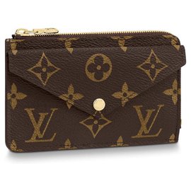 Louis Vuitton Recto Monogram Canvas Card Holder Wallet Brown