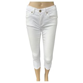 Vaqueros Burberry Brit Blancos Skinny Cropped