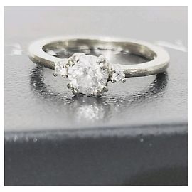 Autre Marque Verlobungsring aus 18k Weißgold und Diamanten Größe 51