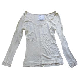 Tee-shirt blanc cassé, taille 40. - Moschino Cheap And Chic