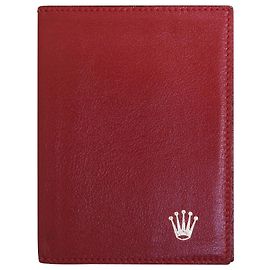 Rolex leather card holder burgundy