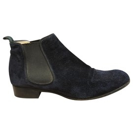 Sartore Chelsea Stiefel Marineblau Wildleder 38 IT