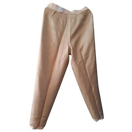 Pantalones Laurèl de seda y lino Arena