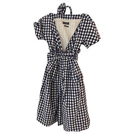 Alexander Mcqueen Kleid aus Baumwolle Marineblau S
