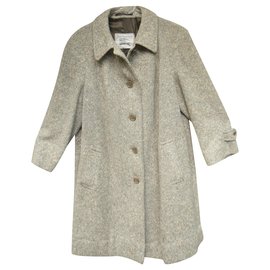 Abrigo Burberry de tweed irlandés gris