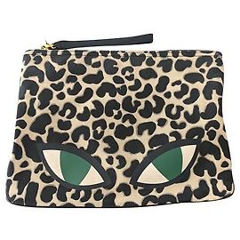 Große Clutch-Tasche mit Lulu Guinness Wild Cat-Print