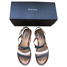 Sandali Paul Smith in pelle con cinturini multicolore 38