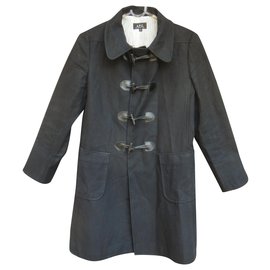 Abrigo ligero de algodón negro Apc 38