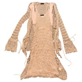 Completo Pinko con Abito in Maglia e Cardigan Nude