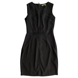 Versace Kleid schwarz mit Muster aus Polyester