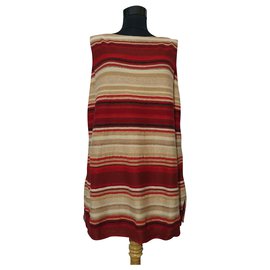 Ralph Lauren Gestreifte Leinen Tunika Pullover