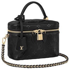 Borsa a mano Louis Vuitton Vanity PM in pelle nera