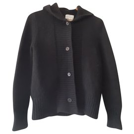 Eric Bompard Kapuzenjacke aus Kaschmir Schwarz