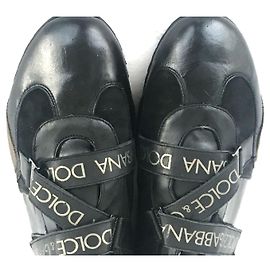 Zapatillas Dolce & Gabbana de cuero y ante negro 44