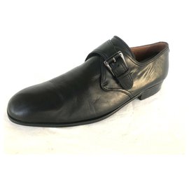 Mocassini Magnanni con cinturino in pelle nera - Autre Marque