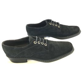 Pal Zileri Schnürschuhe aus schwarzem Wildleder 42 - Autre Marque