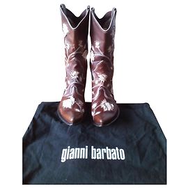 Autre Marque GIANNI BARBATO Leather Camperos - Bottes de cowboy texanes