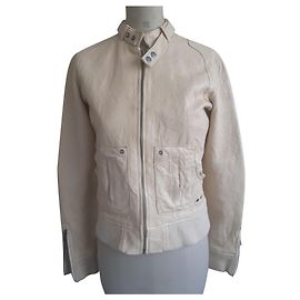 Autre Marque Le temps des Cerises Giacca Biker in Pelle di Agnello Beige