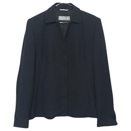 Max Mara Blazer Schwarz Baumwolle Viskose