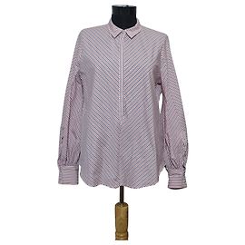 Munthe Plus Simonsen Gestreifte Bluse Rosa Blau Weiß