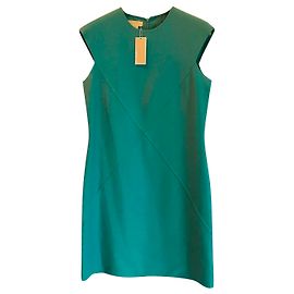 Michael Kors Wollkleid Blau Grün