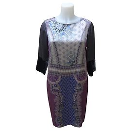 Vestido Etro de seda y viscosa con acabados de terciopelo