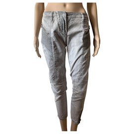 Pierre Balmain Cropped Jeans Grau Denim