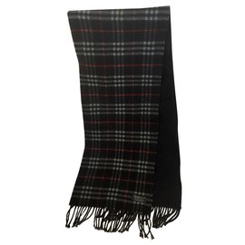 Écharpe unisexe Burberry en cachemire doublée sur le côté