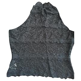 Autre Marque Top de encaje Laurence Ivoire Negro