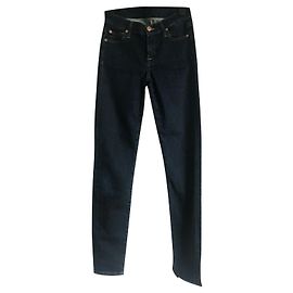 7 For All Mankind vaqueros pitillo con talle alto