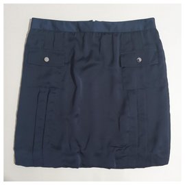 Falda azul de poliéster Tory Burch