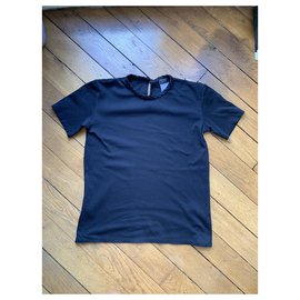 T-shirt Chanel Uniforme Girocollo in Tweed Blu Navy