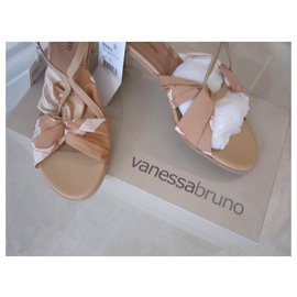 Sandales Vanessa Bruno Merida Beige Cuir
