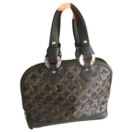 Borsa Louis Vuitton Alma Eclipse Marrone Scuro Pelle