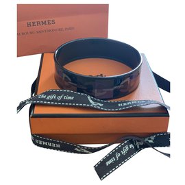 Bracelet jonc Hermès Optique Chain D'ancre émail violet noir orange